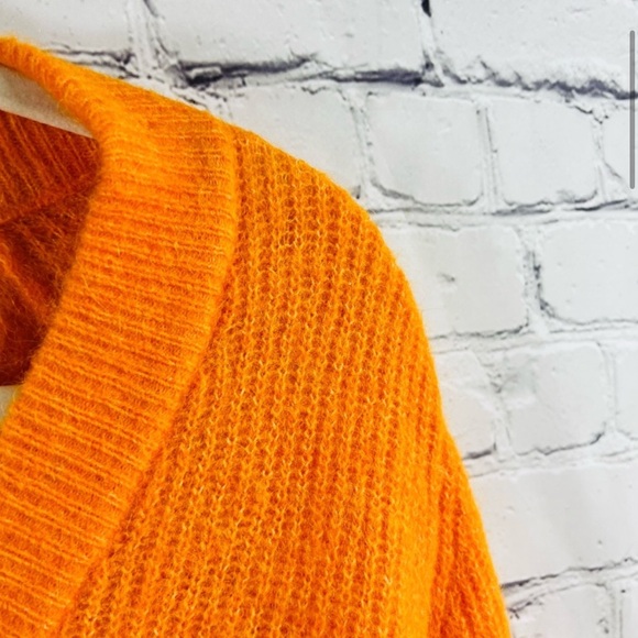 Ganni Orange Knit Crystal-Embellished Cardigan - Picture 3 of 8